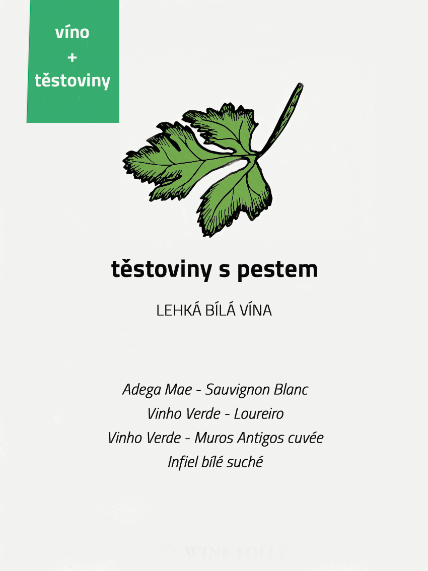 víno k těstovinám s pestem